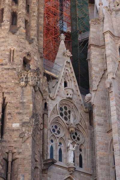 バルセロナ スペイン 2019年9月28日 サグラダ ファミリア アントニ ガウディによって設計され 1882年3月から建設中 外観の詳細 — ストック写真