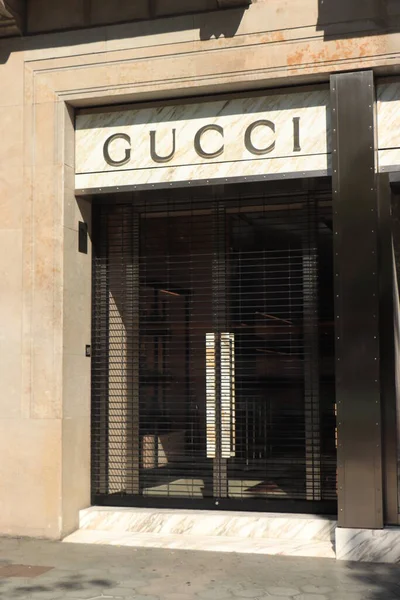 Barcelona Espanha Setembro 2019 Gucci Store Passeig Gracia Grande Marca — Fotografia de Stock