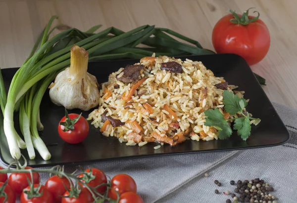 Pilaf with meat — Stock Photo, Image