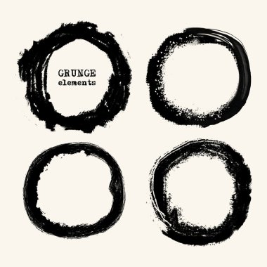 Siyah mürekkep vektör lekeleri kümesi