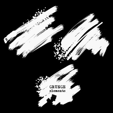 Vektör siyah fırça darbeleri ayarla.