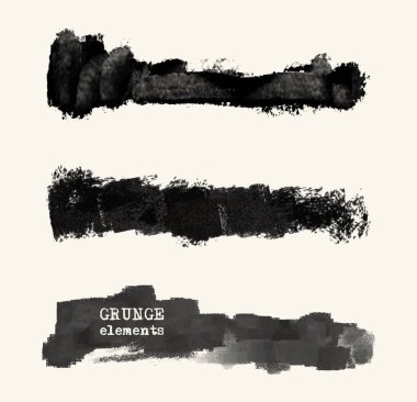 Vektör siyah fırça darbeleri ayarla.