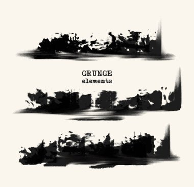 Vektör siyah fırça darbeleri ayarla.