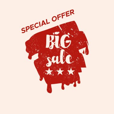 Renk arka plan ile izole Satılık damgası