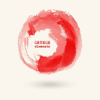 Siyah mürekkep yuvarlak beyaz vuruş