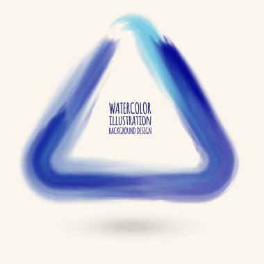 mavi üçgen suluboya kontur arka planlar