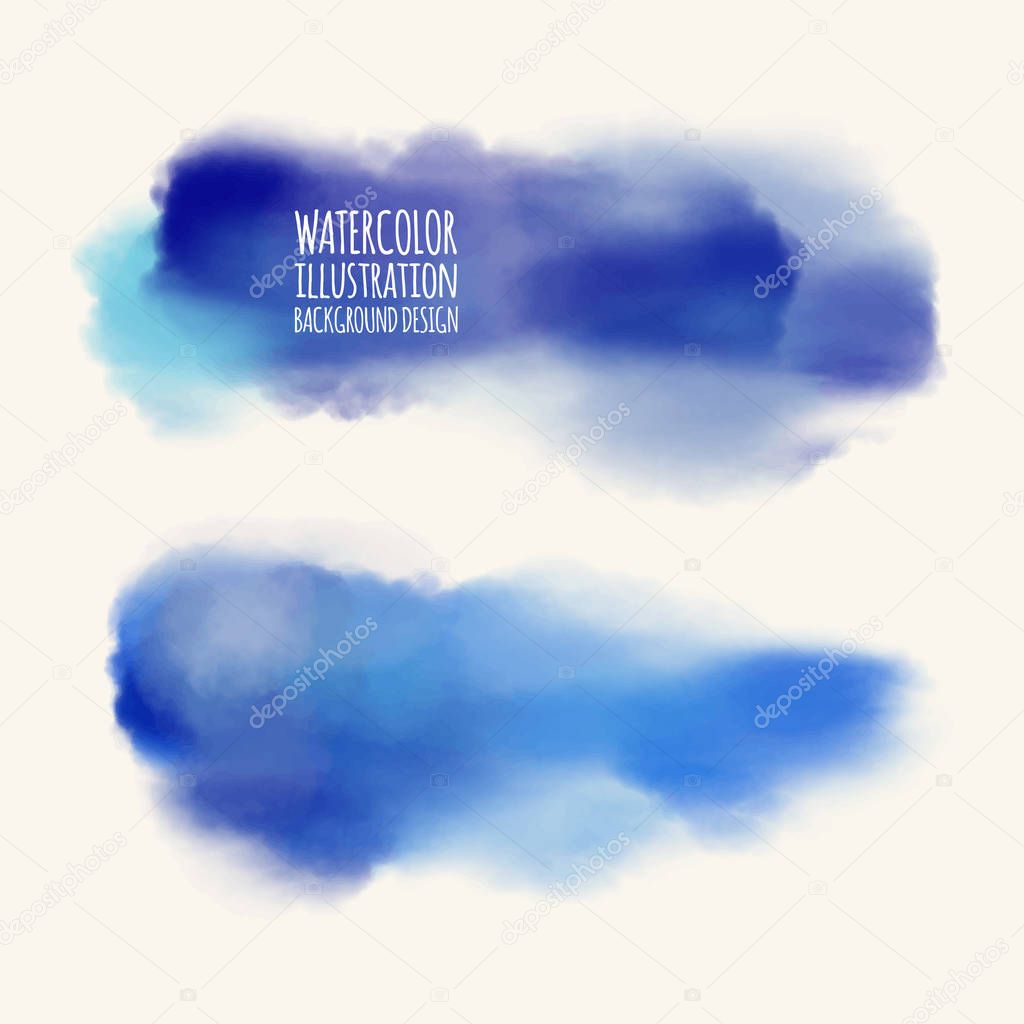 set of colorful watercolor stroke backgrounds