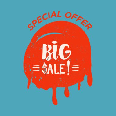 Renk arka plan ile izole Satılık damgası