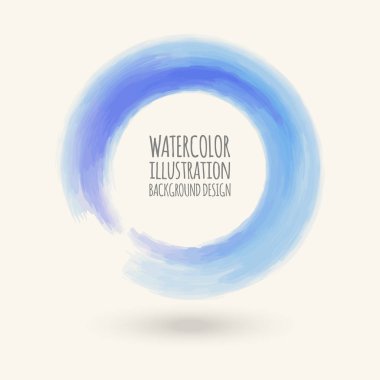 Suluboya daire doku. Vektör watercoluor daire elemanları tasarımı için.