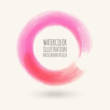 Suluboya daire doku. Vektör watercoluor daire elemanları tasarımı için.