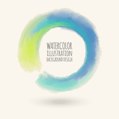 Suluboya daire doku. Vektör watercoluor daire elemanları tasarımı için.