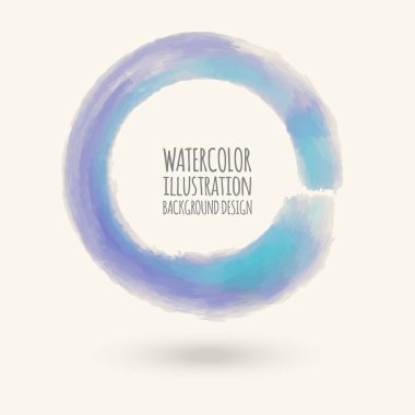 Suluboya daire doku. Vektör watercoluor daire elemanları tasarımı için.