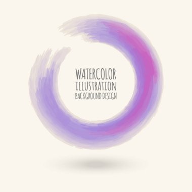 Suluboya daire doku. Vektör watercoluor daire elemanları tasarımı için.