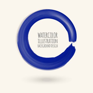 Suluboya daire doku. Vektör watercoluor daire elemanları tasarımı için.