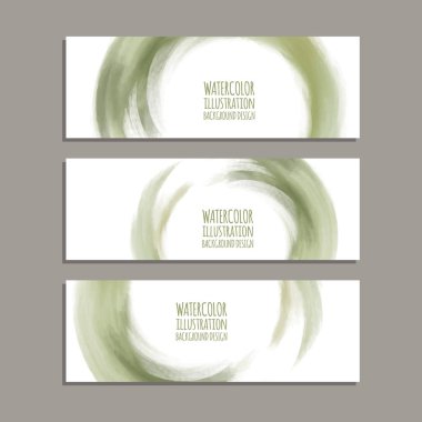 Boyalı grunge afiş kümesi.