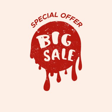 Renk arka plan ile izole Satılık damgası