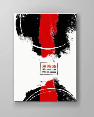 Siyah ve kırmızı soyut tasarım.