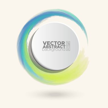 Renk mürekkep kontur beyaz yuvarlak