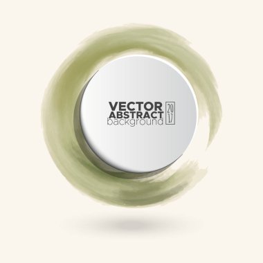 Renk mürekkep kontur beyaz yuvarlak