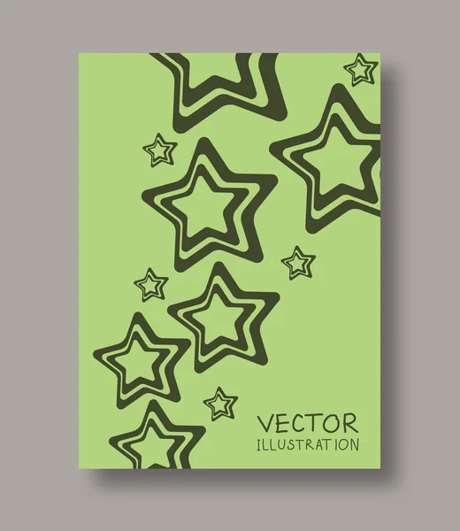 Brochure con linee di colore — Vettoriale Stock
