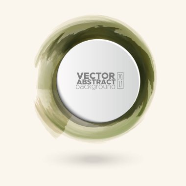 Renk mürekkep kontur beyaz yuvarlak