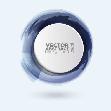 Renk mürekkep kontur beyaz yuvarlak