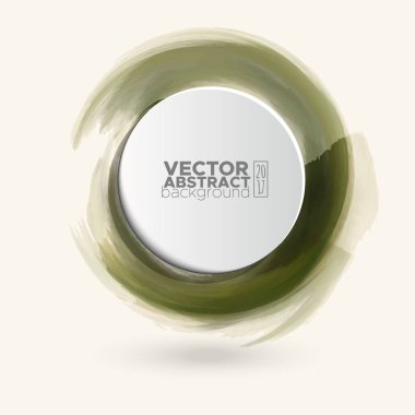 Renk mürekkep kontur beyaz yuvarlak