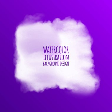 Sulu Boya bulutlar tasarımı için. vektör