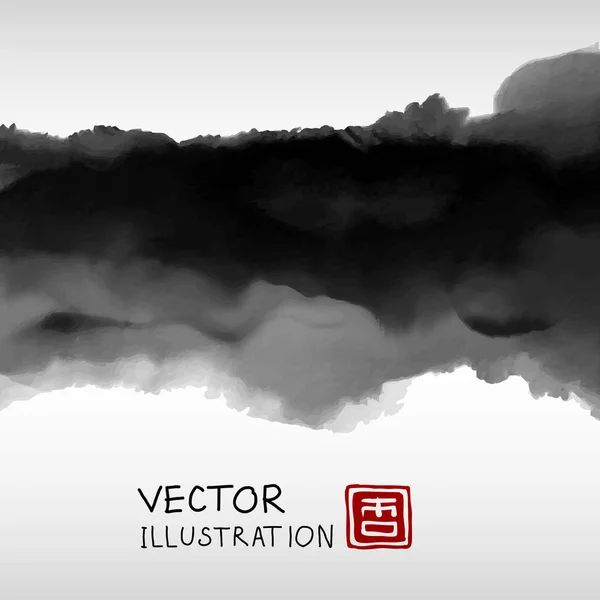 Fondo de tinta abstracta. Estilo mármol . — Vector de stock