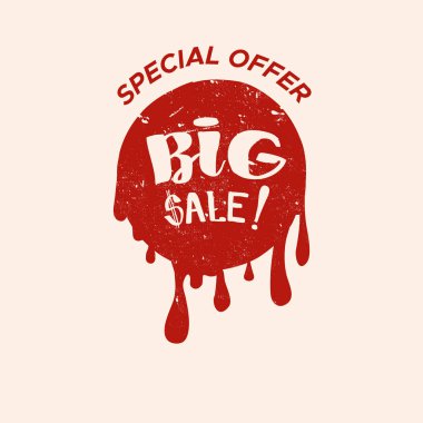 Renk arka plan ile izole Satılık damgası