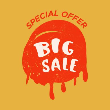 Renk arka plan ile izole Satılık damgası