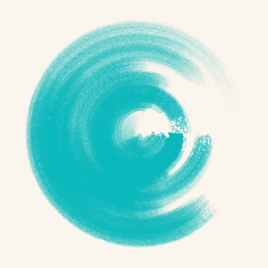 Renk mürekkep kontur beyaz yuvarlak