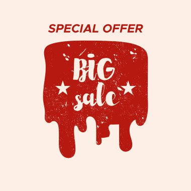 Renk arka plan ile izole Satılık damgası