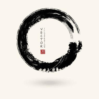vektör siyah mürekkep yuvarlak kontur