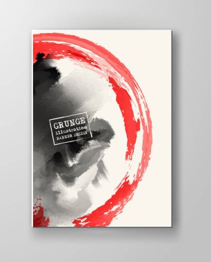 Kırmızı ve siyah arka plan ile mürekkep uyarıları