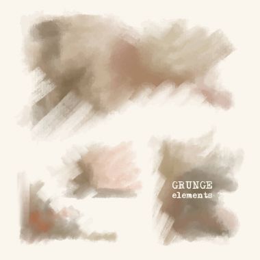 Boyalı grunge öğeleri kümesi.