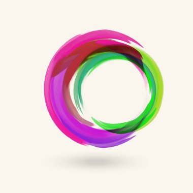 Suluboya daire doku. Vektör öğeleri