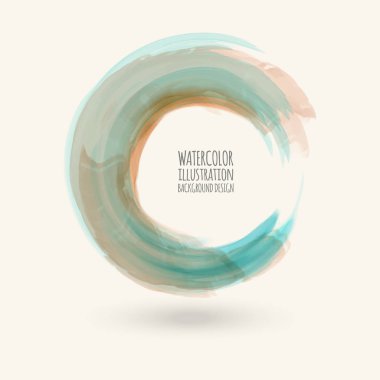 Suluboya daire doku. Vektör daire öğeleri