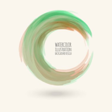 Suluboya daire doku. Vektör daire öğeleri