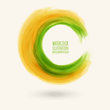 Suluboya daire doku. Vektör daire öğeleri