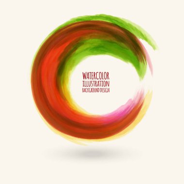 Suluboya daire doku. Vektör daire öğeleri