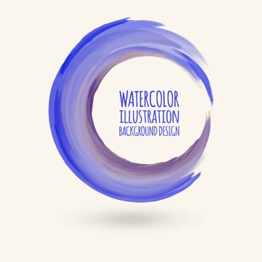 Suluboya daire doku. Vektör daire öğeleri