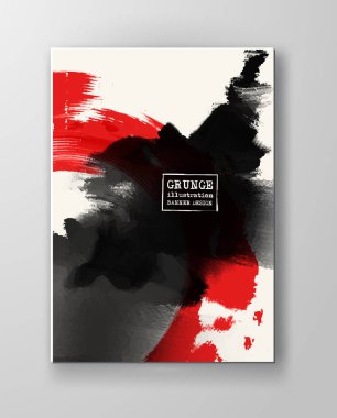 Kırmızı ve siyah arka plan ile mürekkep uyarıları