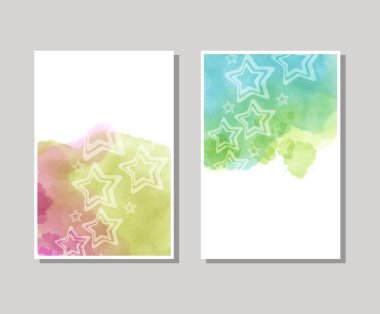 Vektör renk afiş. suluboya arka plan