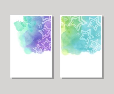 Vektör renk afiş. suluboya arka plan