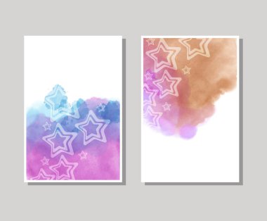 Vektör renk afiş. suluboya arka plan