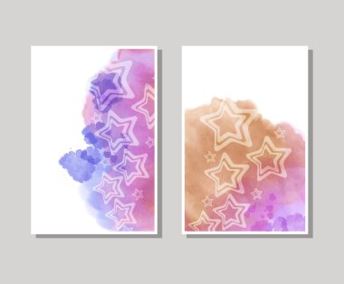 Vektör renk afiş. suluboya arka plan