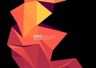 Vektör renk üçgen tasarım şablonları broşürler