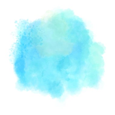 Mavi suluboya el çizilmiş vektör.