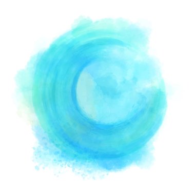 Mavi suluboya el çizilmiş vektör.